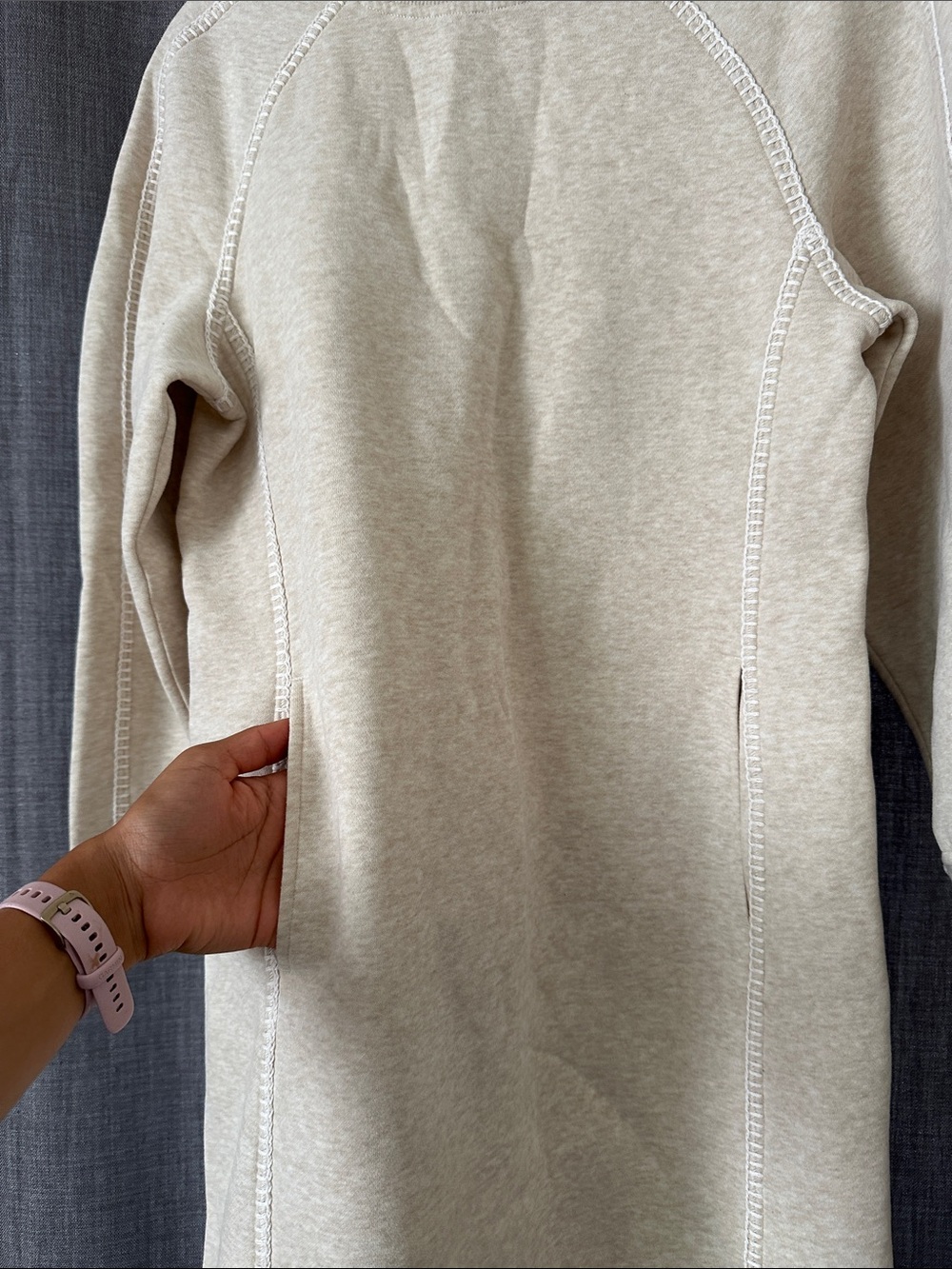 UGG Cream Ribbed Crewneck Sweatshirt - Picture 2 of 5